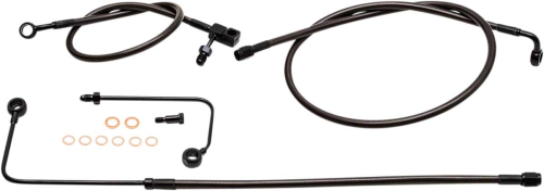 LA Choppers - LA Choppers Midnight Standard Brake Lines - 12-14in. Ape Hangers - LA-8151B13M