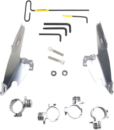 Memphis Shades - Memphis Shades Trigger-Lock Mount Kit for Batwing Fairing - Polished - MEK2009