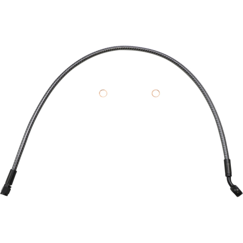 Magnum - Magnum Karbonfibr Designer Series ABS Front Upper Brake Line - 10mm,35deg. Banjo - 25in - 77125