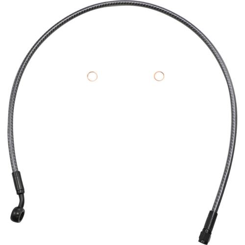 Magnum - Magnum Karbonfibr Designer Series ABS Front Upper Brake Line - 10mm,35deg. Banjo - 29in. - 77129