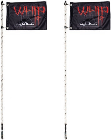 Whip-It - Whip-It Premium Bluetooth Light Rod Chasing - Pair- White - 5ft. - SB-CHSBTR-252