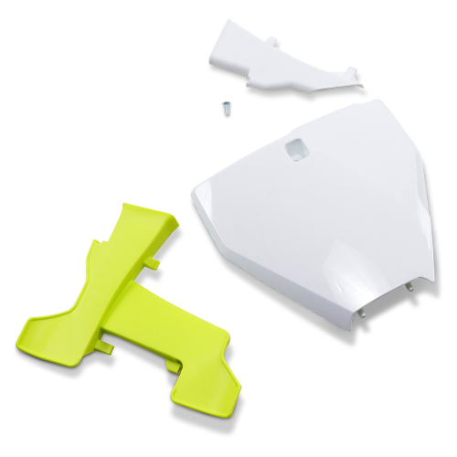 UFO Plastics - UFO Plastics Front Number Plate - White - HU03395@041