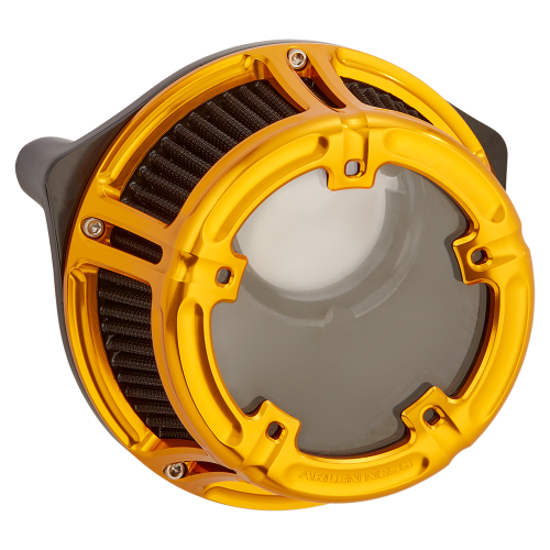 Arlen Ness - Arlen Ness Method Clear Sucker Air Cleaner Kit - Gold Anodized - 18-175