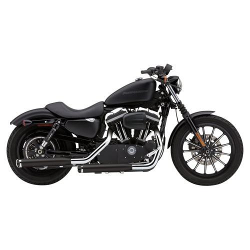 Cobra - Cobra 3in. Slashcut Slip-On Mufflers - Black - 6031RB