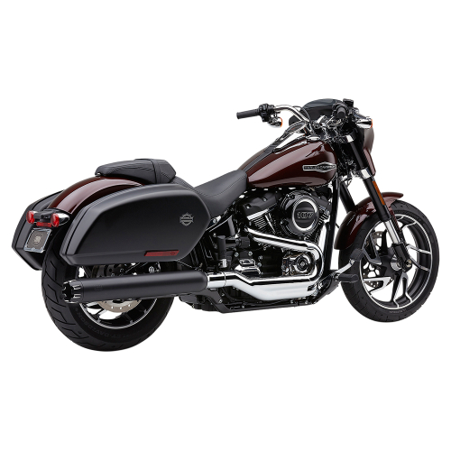 Cobra - Cobra Dual Cut Slip-On Muffler - Black - 6521B