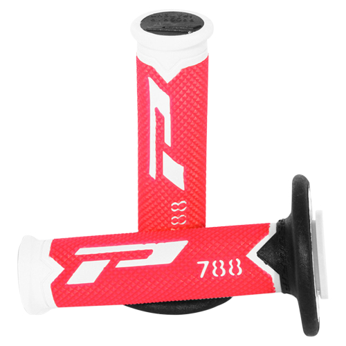 Pro Grip - Pro Grip Cross Triple Density 788 Grips - White/Red/Black - 788WHRDBK
