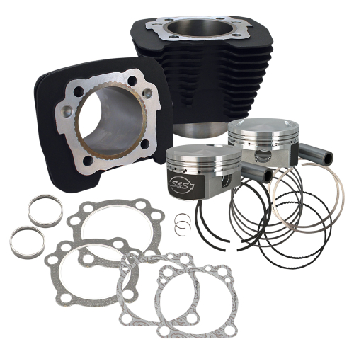 S&S Cycle - S&S Cycle 1250cc Conversion Kit - Compression 10.3:1 - Wrinkle Black - 910-0443