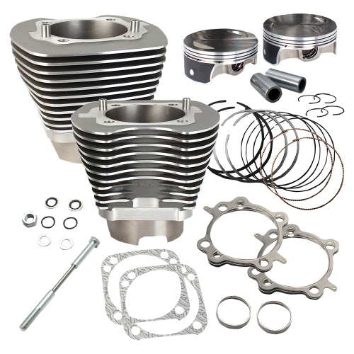 S&S Cycle - S&S Cycle 117in. Big Bore Kit - Black Powder-coat - 910-0474