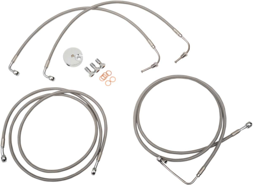 LA Choppers - LA Choppers Stainless Steel Brake Line Kit - Mini Ape Hangers - LA-8051B08