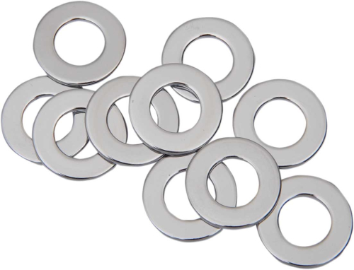 Drag Specialties - Drag Specialties Flat Chrome Washers - 17/32in. I.D. - 1in. O.D. - 1/16in. thick - MPB741