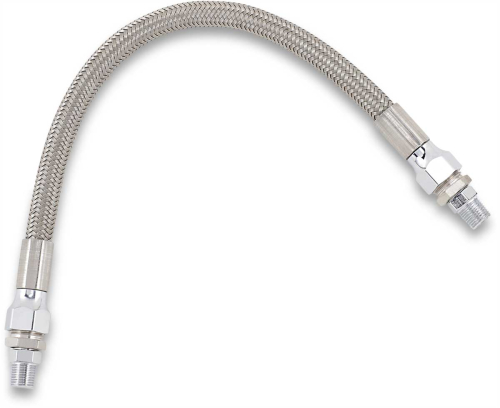 Drag Specialties - Drag Specialties Universal Stainless Steel Braided Oil Line - 11in. - 611