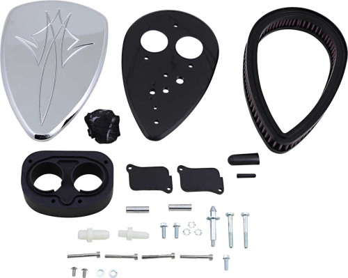 Baron Custom Accessories - Baron Custom Accessories Big Air Kit - Pinstripe Chrome - BA-2060-13