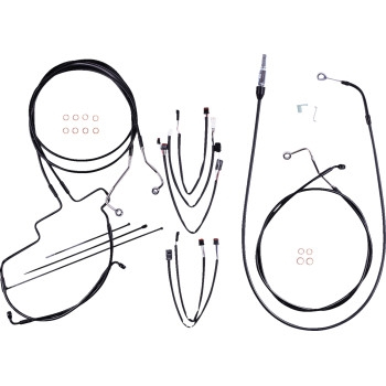 Magnum - Magnum XR Black Dot Handlebar Installation Kit - 15in-17in. - Black Fittings - 4861192