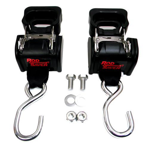Rod Saver - Rod Saver Stainless Steel Retractable Transom Tie-Down - 40" - Pair