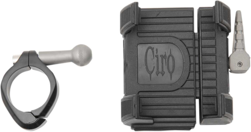 Ciro - Ciro Smartphone Holder without Charger Handlebar Mount - 1-1/4in. - Black - 50315