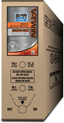 Bel-Ray - Bel-Ray V-Twin Semi-Synthetic Engine Oil - 20W50 - 6 Gal - 301389150033