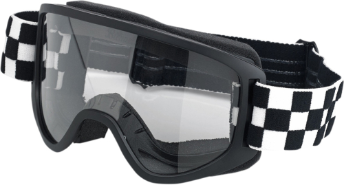 Biltwell Inc. - Biltwell Inc. Moto 2.0 Goggles - 2101-5101-014 - Checkerboard Black/White / Clear Lens - OSFM