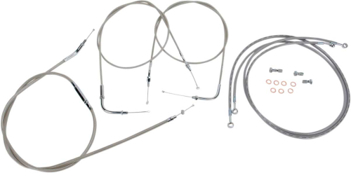 Baron Custom Accessories - Baron Custom Accessories Stainless Cable and Line Kit (+16in.) - BA-8022KT-16
