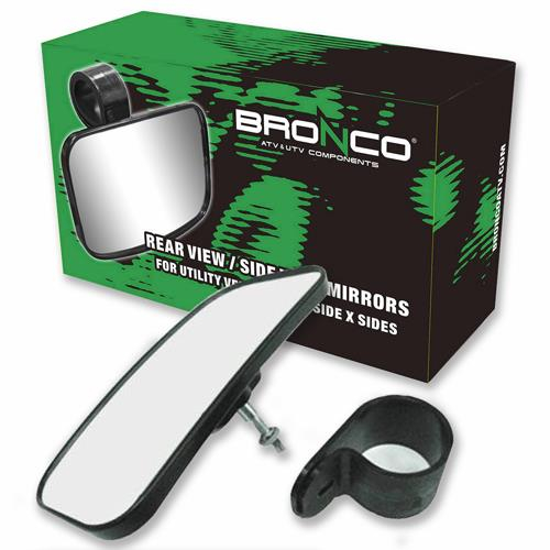 Bronco - Bronco UTV Rear/Side View Mirror with Mount - 1.5in. - 1.75in. Handlebar - AT-12193