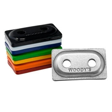 Woodys - Woodys Double Digger Aluminum Support Plates - 5/16in. - High-Viz Yellow (48pk.) - ADD2-3830-B