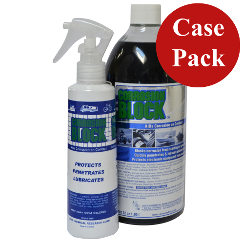 Corrosion Block - Corrosion Block 32oz Bottle with Pump - Non-Hazmat, Non-Flammable &amp; Non-Toxic *Case of 4*
