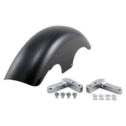 Klock Werks - Klock Werks Tire Hugger Series Top Hat Front Fender with Chrome Mounting Blocks for 19in. Wheel - KW05-06-0005-C