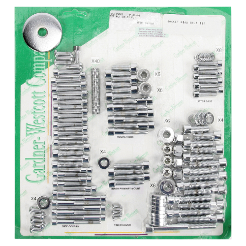 Gardner-Westcott - Gardner-Westcott Motor Chrome Steel Socket-Head Bolt Kit - P-88-98