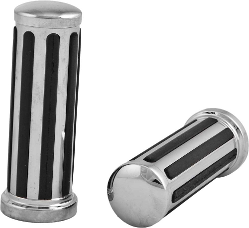 HardDrive - HardDrive Rail Style Grips with Smooth End Caps - Black Rubber - 17-0513