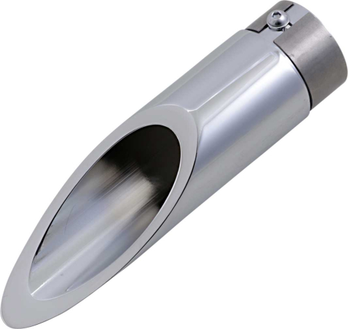 Baron Custom Accessories - Baron Custom Accessories Family Jewel Exhaust Tips - Xtreme Slash - Chrome - BA-1100-00