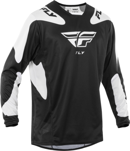 Fly Racing - Fly Racing Kinetic Sym Jersey - 378-4212X - Black/White - 2XL
