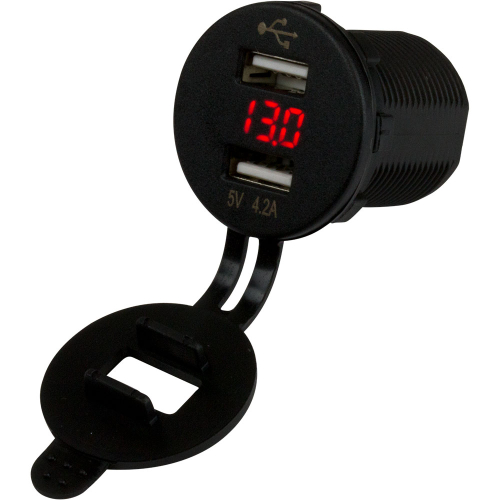Sea-Dog - Sea-Dog Dual USB Socket/Voltmeter w/Hidden Display