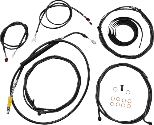LA Choppers - LA Choppers Complete Plug and Play Cable Kit - ABS - Black - LA-8058KT3-08B