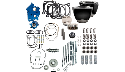 S&S Cycle - S&S Cycle 132in. Power Package Engine Performance Kit - Black Granite - 310-1236