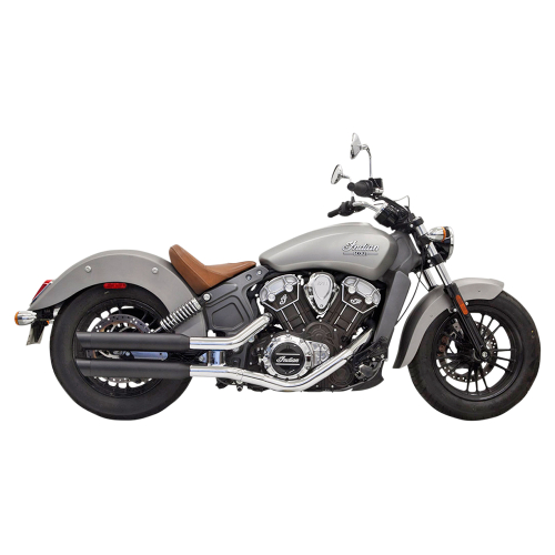 Bassani Manufacturing - Bassani Manufacturing 3in. Slip-On Muffler with Slash-Cut End Cap - Black - 8S27BSB