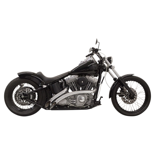 Bassani Manufacturing - Bassani Manufacturing Radial Sweepers Exhaust System - Chrome with Chrome Heat Shield - 1SD1F