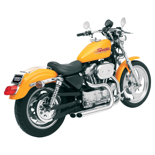Bassani Manufacturing - Bassani Manufacturing Pro Street Exhaust System - Slash Cut - Chrome - XL-325F