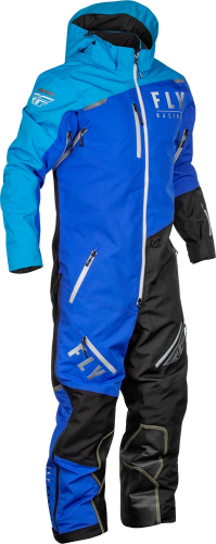 Fly Racing - Fly Racing Cobalt Snow Bike Shell Monosuit - 470-4363S - Blue/Gray - Small