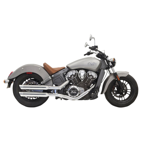 Bassani Manufacturing - Bassani Manufacturing 3in. Slip-On Muffler with Slash-Cut End Cap - Chrome - 8S27SC