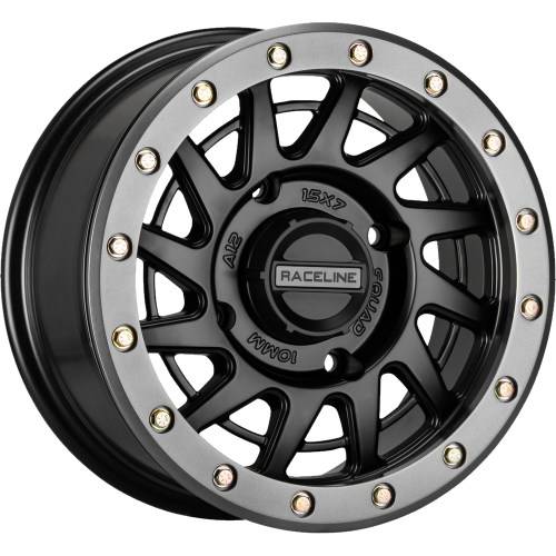 Raceline - Raceline Squad Beadlock Wheel - 15x7 - 5+2 - 4/156 - Black/Gunmetal - A12BG-57056+10