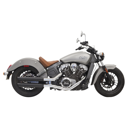 Bassani Manufacturing - Bassani Manufacturing 3in. Slip-Ons - Black - 8S17BSB