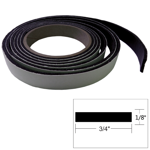 TACO Marine - TACO Hatch Tape 8'L x ⅛"H x ¾"W - Black