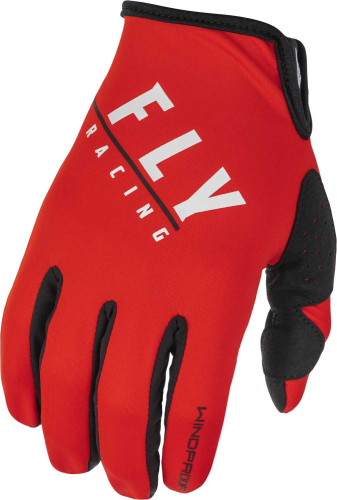 Fly Racing - Fly Racing Windproof Youth Gloves - 371-14306 - Black/Red - Large