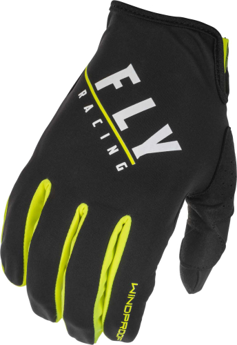 Fly Racing - Fly Racing Windproof Youth Gloves - 371-14206 - Black/Hi-Vis - Large