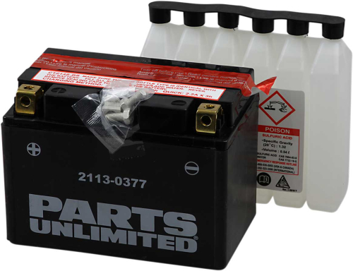 Parts Unlimited - Parts Unlimited AGM Maintenance Free Battery - 2113-0377