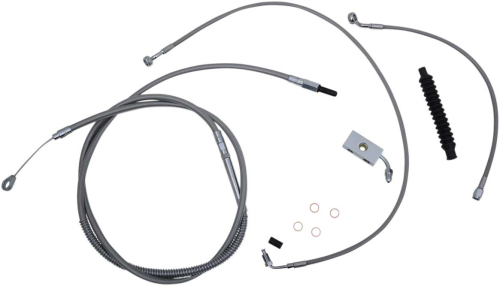 LA Choppers - LA Choppers Cable/Brake Line Kit - 12-14in. Ape Hangers - Stainless Steel - LA-8152KT-13