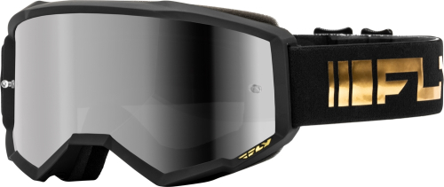 Fly Racing - Fly Racing Zone Youth Goggles - 37-51520Y - Black/Gold/Silver Mirror Smoke Lens - OSFM