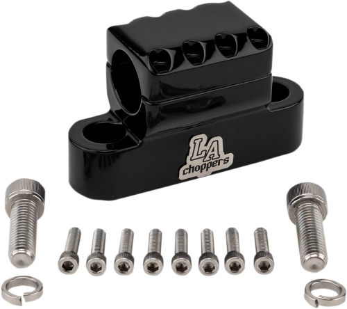 LA Choppers - LA Choppers Clamps for Kage Fighter Handlebars - Gloss Black - LA-7335-XXCB