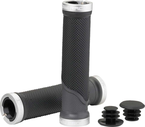 Moose Racing - Moose Racing Bike Mountain Lock-On Grips - Black/Gray - PRO-627EP
