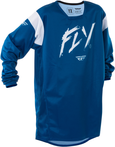 Fly Racing - Fly Racing Kinetic Stoke Youth Jersey - 378-526YL - Navy/White - Large