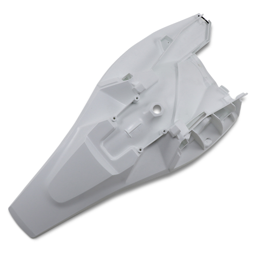 UFO Plastics - UFO Plastics MX Rear Fender - White - HU03383-041